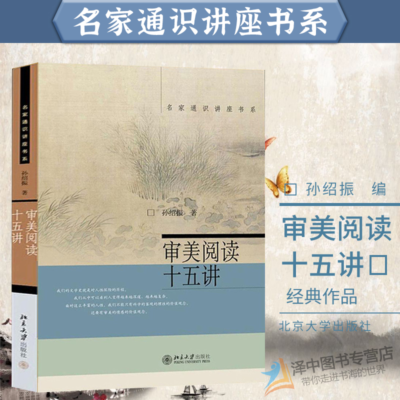 审美阅读十五讲孙绍振名家通识讲座书系文本细读理论与实践成果的一个集锦文学文本经典作品赏析书籍书北京大学出版社-封面