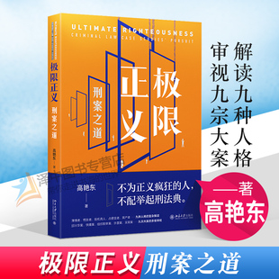 北大版 极限正义 刑案之道 高艳东 热点案例新型案例学理分析 使用构成要件理论定罪 北京大学出版社