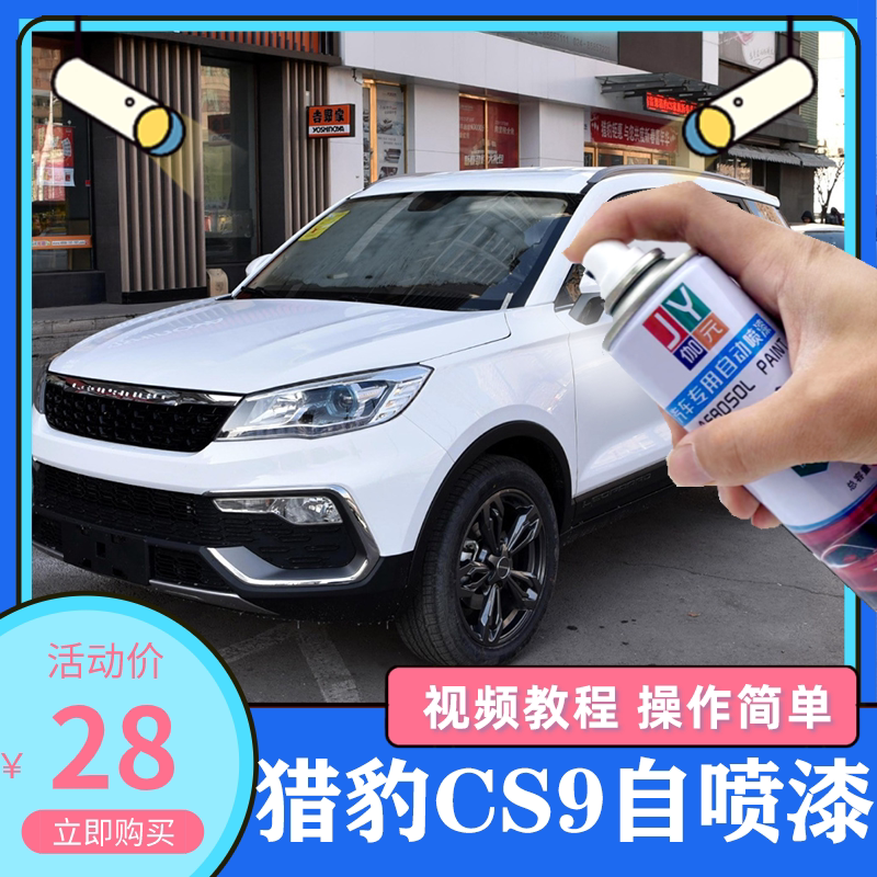 猎豹cs9汽车专用玄幻白色自喷漆