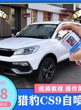 猎豹CS9汽车专用玄幻白色自喷漆荣耀金骑士黑划痕刮伤修复补漆喷