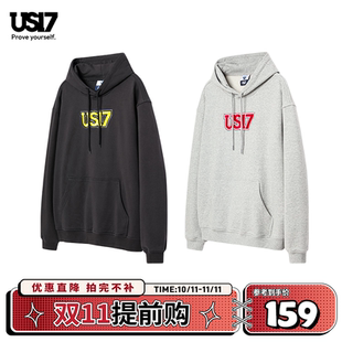 潮牌US17经典 系列连帽卫衣运动休闲长袖