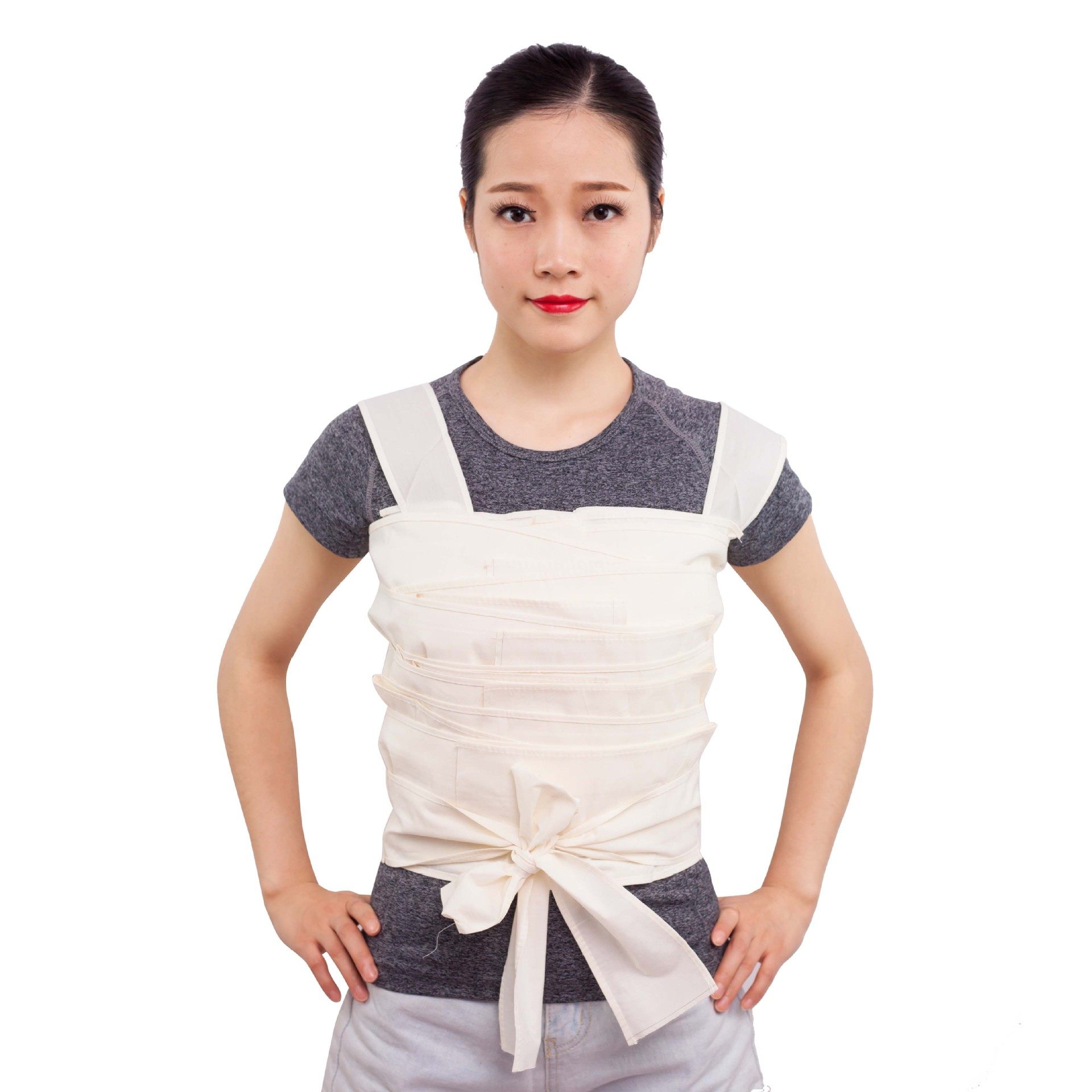 胸带固定带术后产后收腹绑带多头腹带腹胸部绷带棉布