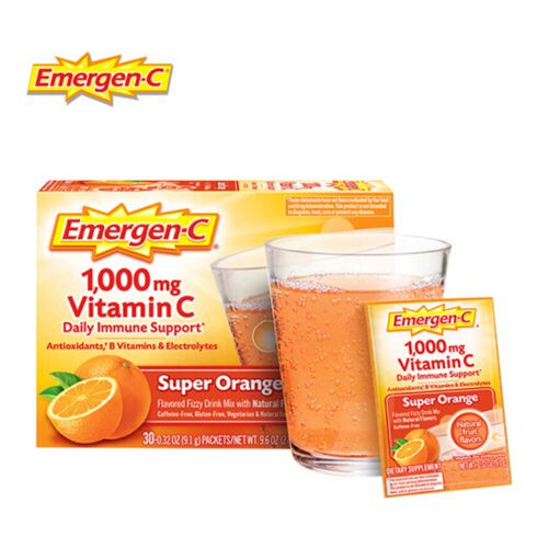 美国Emergen-C益满喜维生素C泡腾粉冲剂成人维c粉老人维他命c橙味