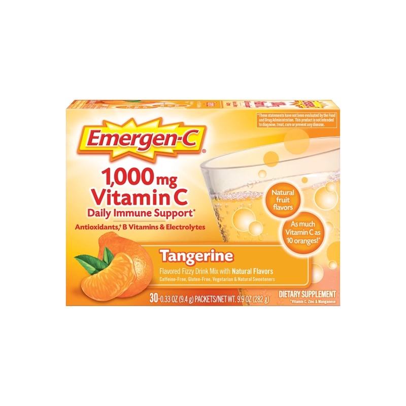 Emergen-C益满喜维生素C泡腾粉冲剂元气粉维c粉增强免疫vc陈皮味