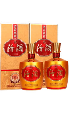 山西杏花村汾酒42度金巴拿马汾酒500ml*2瓶礼盒装清香型白酒送礼