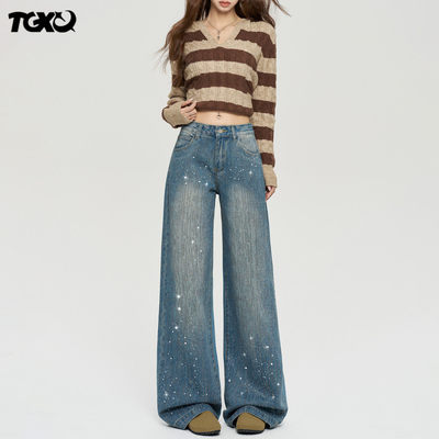 TGXQ带钻牛仔裤女2026新
