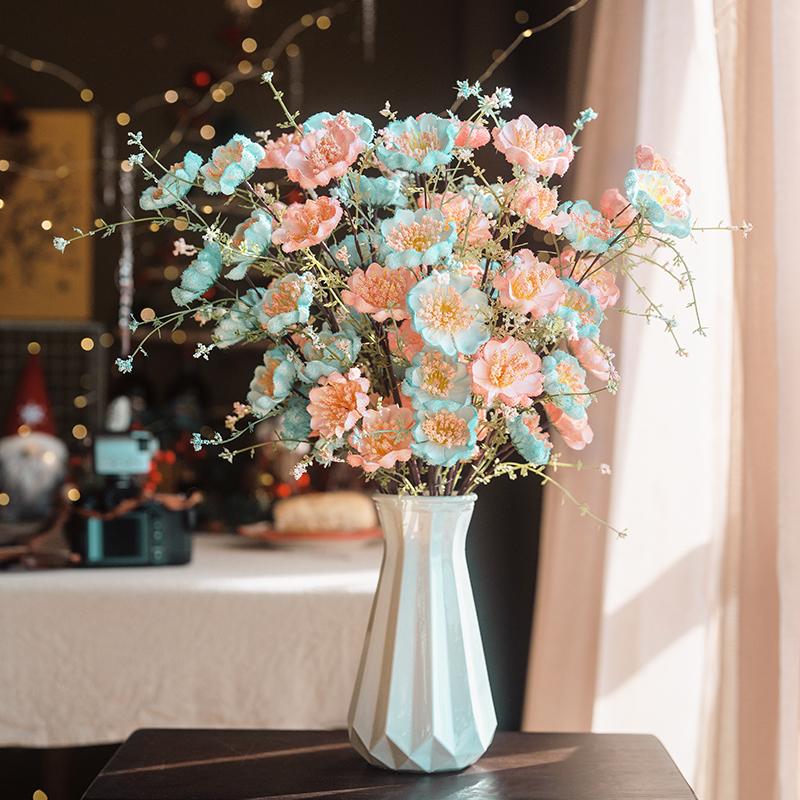 INS风杜鹃花新款粉蝶彩蝶花