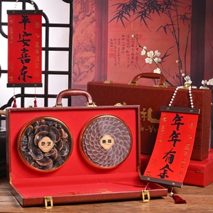 长白山灵芝高档滋补品礼盒新年送领导长辈领导鹿茸参泡酒煲汤