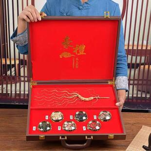 长白山人参礼盒高端鹿茸鹿鞭人参花黑枸杞送礼长辈