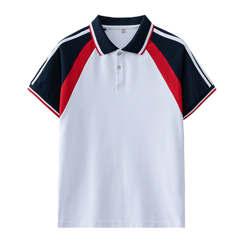 SCHOOL UNIFORM SET FOR MIDDLE SCHOOL STUDENTS SHORT-SLEEVED TOP FOR SUMMER JUNIOR HIGH SCHOOL STUDENTS HIGH SCHOOL SPORTS DAY BLUE AND WHITE T-SHIRT THREE-PIECE CLASS UNIFORM