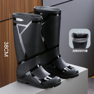军登男士高筒雨鞋特大码46 47防水防滑耐磨厚底钓鱼户外徒步雨靴