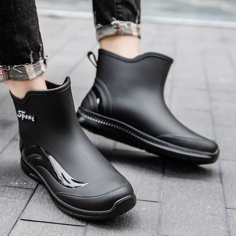 雨鞋男士钓鱼防滑厨房工作劳保雨靴春季加绒水鞋专用防水工地胶鞋