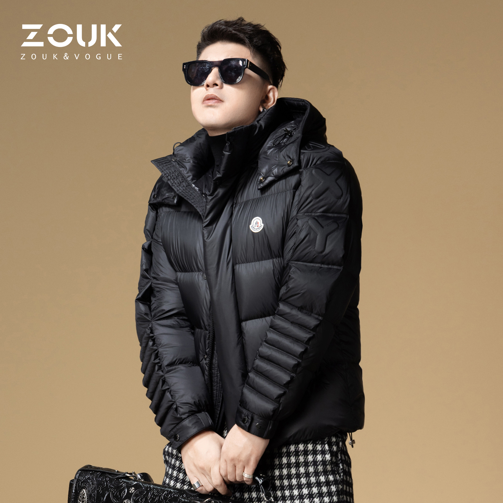 ZOUK男士羽绒服绗缝袖子潮牌欧洲站男装外套男款2025新款冬季上衣