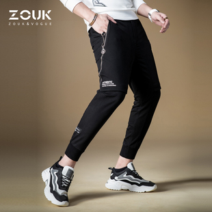 机能工装 潮秋冬季 裤 男高端卫裤 饰 ZOUK男裤 设计感拉链装 2021年新款