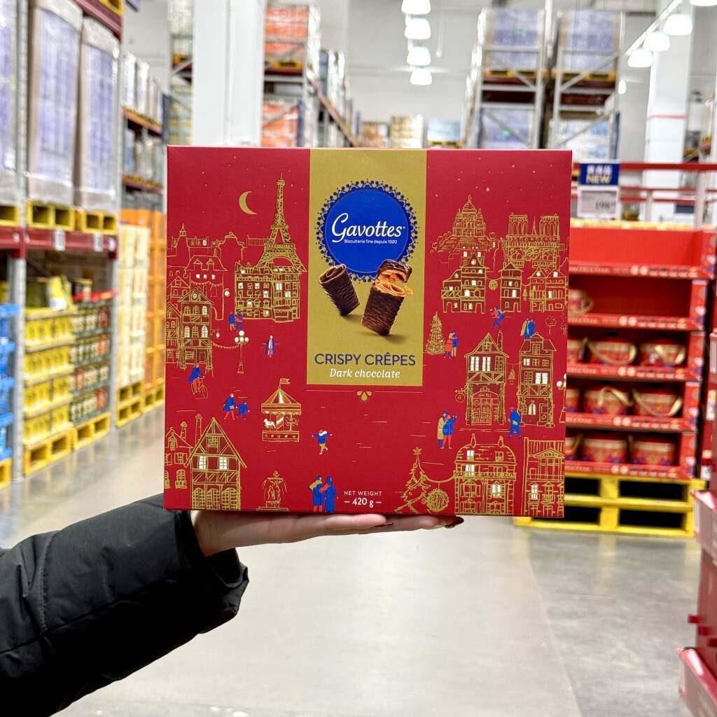 Gavottes黑巧克力脆片饼干420g进口巧克力夹心饼干礼盒装年货送礼