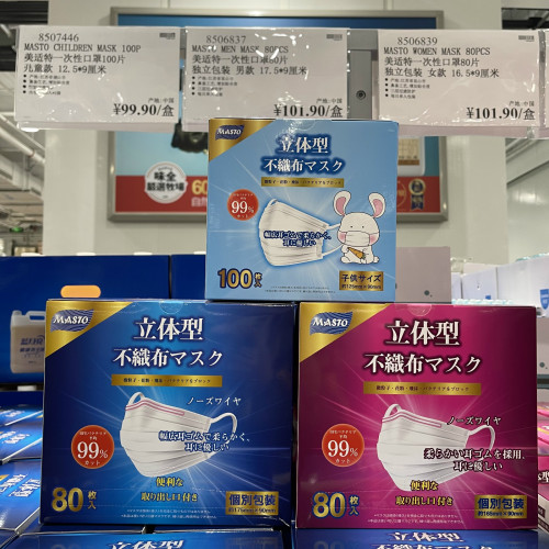 一次性口罩无纺布三层立体防护