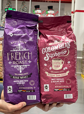 代购MM哥伦比亚焙炒咖啡豆1130g原装进口中深度烘焙香醇浓郁