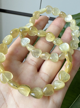 天然金云母爱心手链女款饰品