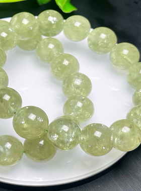 天然绿祖母晶手链女单圈绿云母水晶手串个性简约礼物