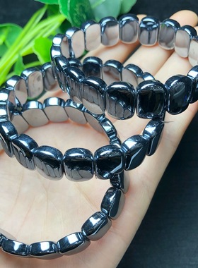 天然太赫兹手排男女能量石多晶硅钛赫兹手牌快速融冰手串饰品