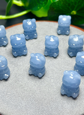 天使石招财猫吊坠配饰手链