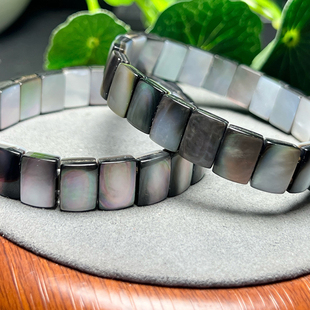 天然银丝贝手排女款文玩老鱼骨饰品礼物