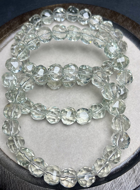 天然绿水晶刻面手链女款单圈手链绿色切面水晶手串时尚饰品礼物