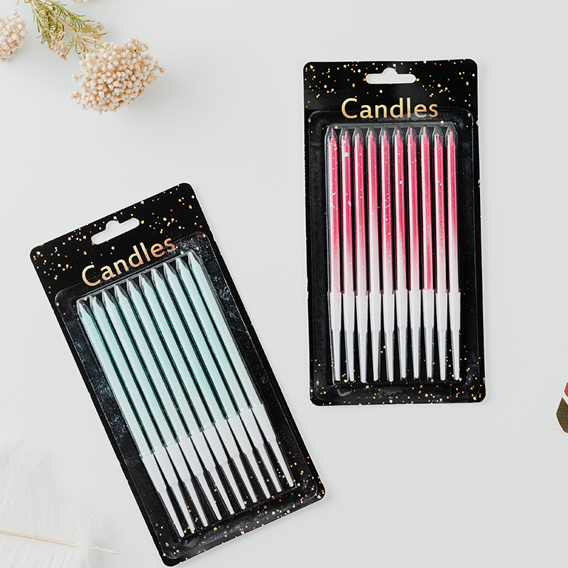 缤纷彩色宴会宝宝周岁支装蜡烛