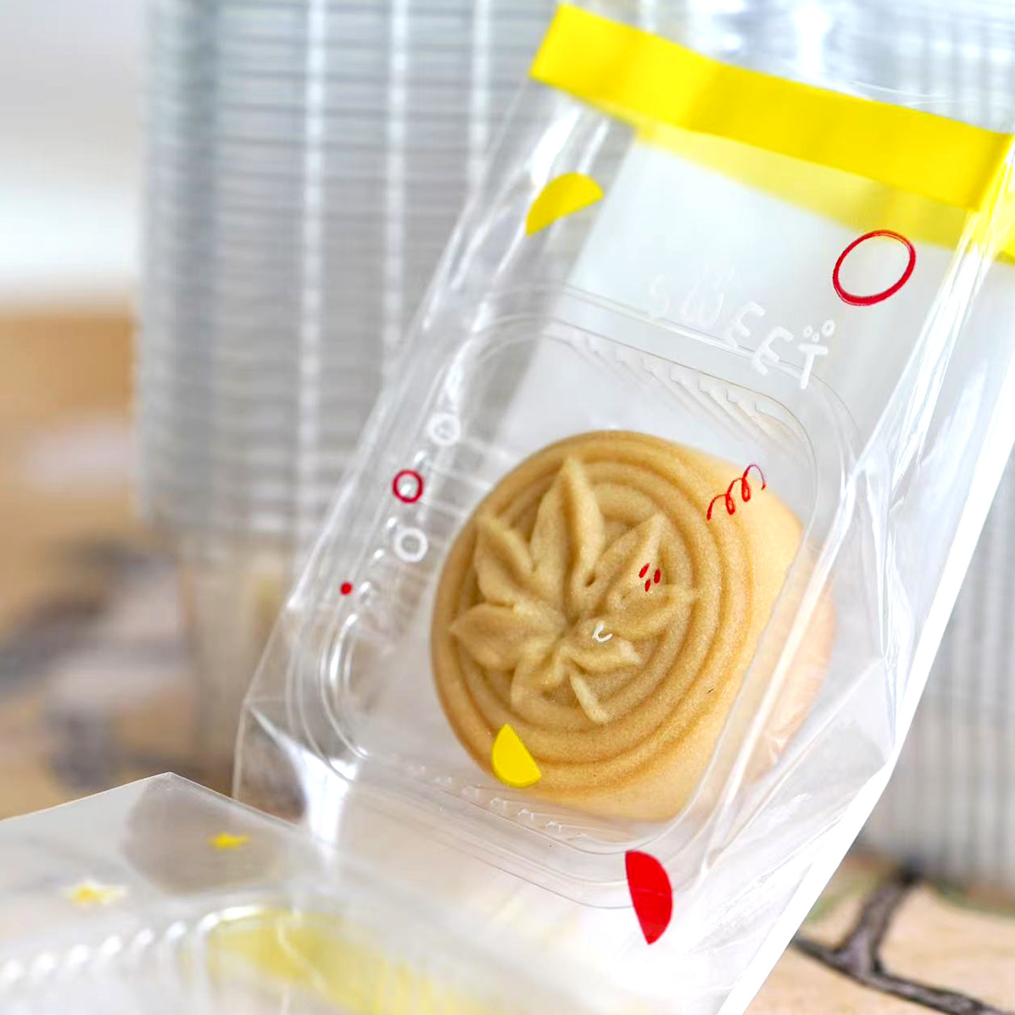 2025年原创加厚sweet迷你mini中秋月饼包装袋30克流心蛋黄酥袋子