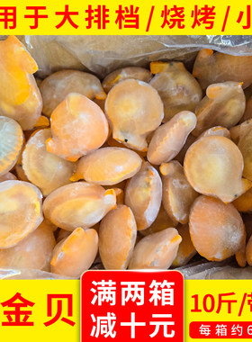 冷冻黄金贝干水大号黄金扇贝新鲜半壳海鲜贝清蒸烧烤粉丝扇贝商用