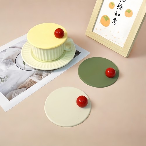 食品级硅胶马克杯杯盖通用配件陶瓷盖子防尘耐高温水杯盖玻璃杯子