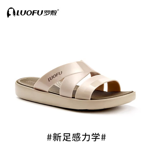 luofu罗敷一字带防滑个性eva拖鞋