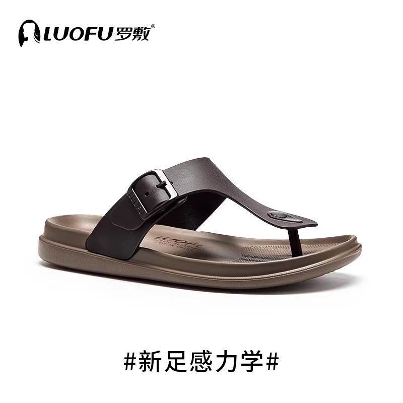 LUOFU罗敷新款人字拖男夏户外简约时尚百搭度假夹趾沙滩凉拖情侣