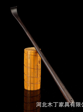 乌木一体无漆痒痒挠紫光檀木加长老头乐 高档家居摆件 抓背不求人