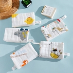 宝宝六层A类纯棉小方巾洗脸新生儿口水巾毛巾纱布童婴幼儿高密巾