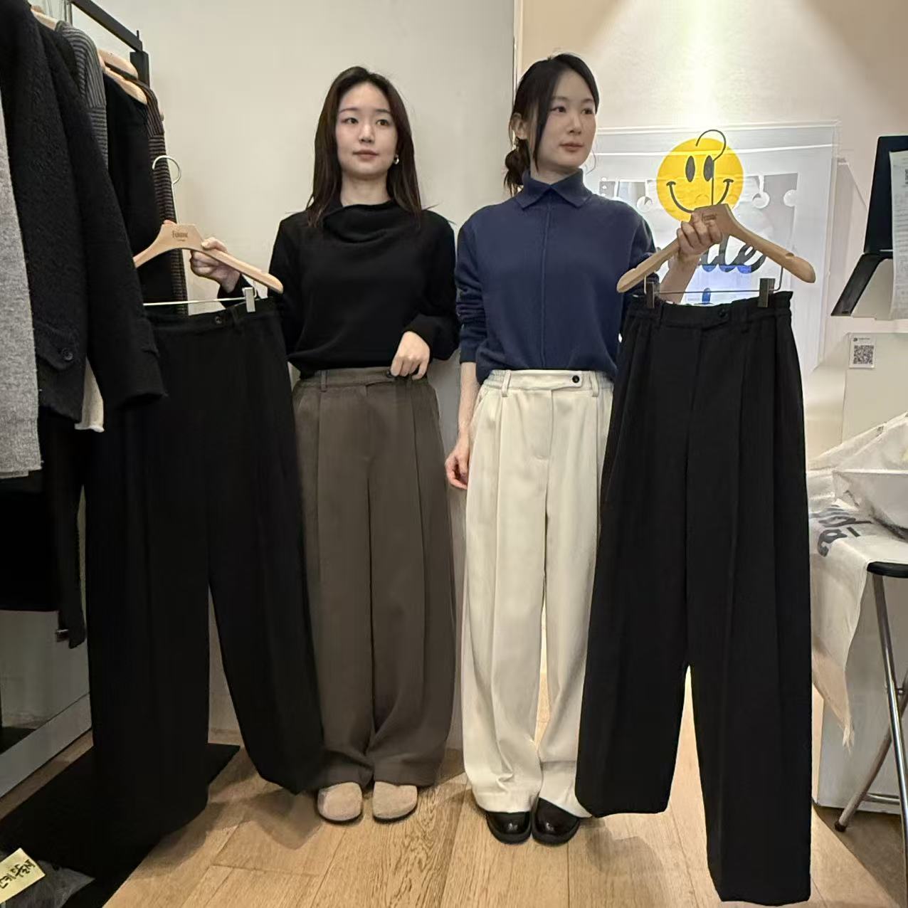 爱情的模漾  韩国代购 NC144（Lamagie femme）後鬆緊壓褶褲子