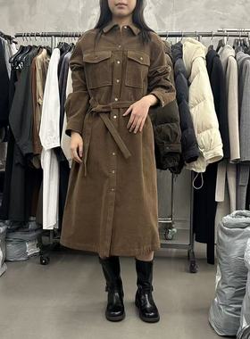 爱情的模漾  韩国代购 AA075（MUTE）燈芯絨洋裝