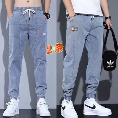 水洗大码束脚工装潮流休闲裤子