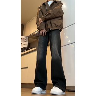 子男 秋季 牛仔裤 2024新款 男生复古长裤 男士 薄款 高街男款 美式 直筒裤
