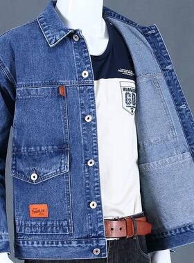 防烫耐磨多口袋工装翻领外套