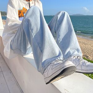 百搭宽松直筒阔腿裤ins潮流