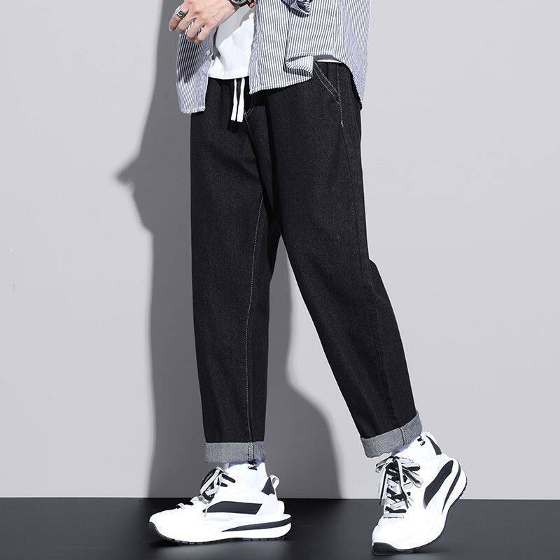 直筒男款牛仔裤长2025夏季薄款宽松裤子潮流新款百搭休闲阔腿男裤