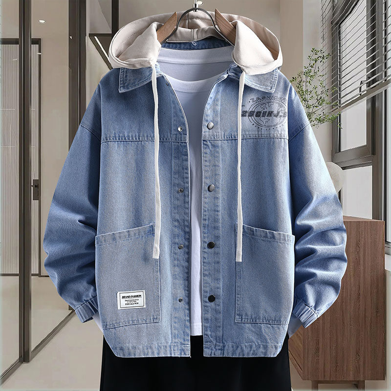 牛仔外套男秋季2025新款潮牌夹克宽松潮流青年学生百搭休闲上衣男
