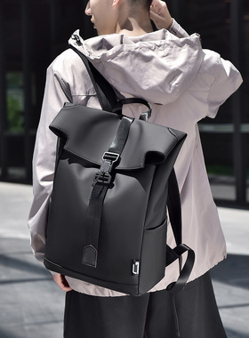 法国MlcanlKons双肩包男潮流休闲初高中大学生书包牛津纺旅行背包