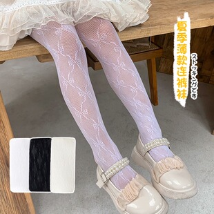 儿童连裤袜春秋冬加绒纯棉套装打底裤配裙子外穿白色丝袜女童薄款