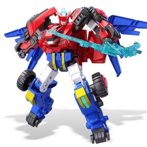 奥迪双钻量子战队2恐龙守护超音战神合体变形机器人玩具靓仔亮二