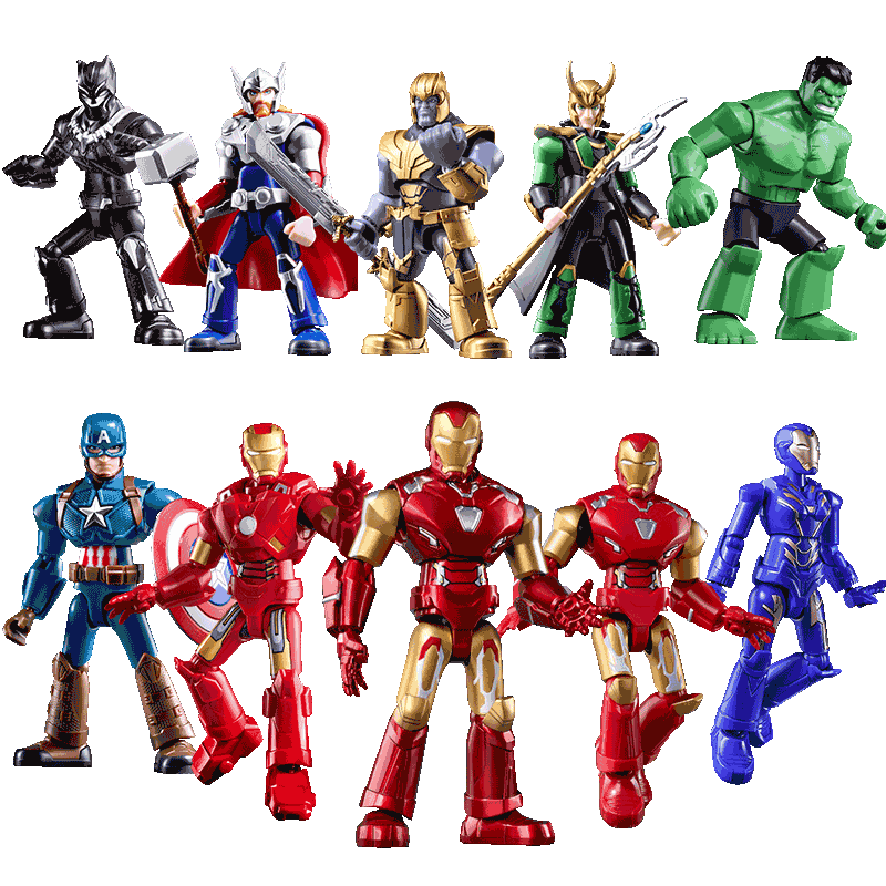 布鲁可积木人漫威英雄群星版第六弹一整盒钢铁侠蜘蛛玩具男孩克6