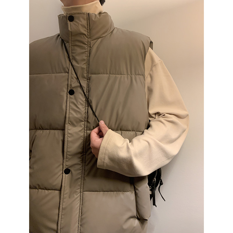 纯色N宽松男生保暖外套加厚冬季棉袄背心马甲秋MJ528-P88控118,男装背心/马甲,电商A005-1
