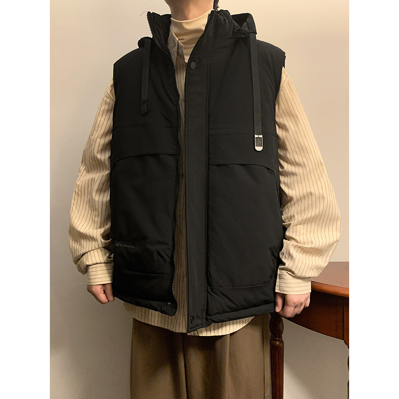连帽工装大口袋E保暖外套加厚冬季棉袄背心马甲秋MJ525-P98控138,男装背心/马甲,电商A005-1