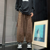 风民族风A复古中式树叶灯芯绒大裤裆舞蹈阔腿裤K200-P68控88，男装民族服装，电商A005-1